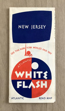 1939 Atlantic Refining Co White Flash Road Map: New Jersey New York World's Fair picture