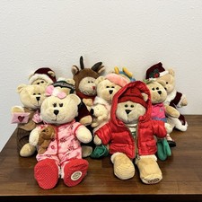 Lot of 10 Starbucks Bearista Plush Bears with Outfits 2003-2008 picture