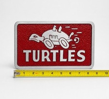 Vintage Cast Aluminum Turtles Car Club Plaque picture
