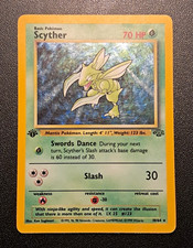Pokémon Base Set 1st Edition Scyther 10/64 1999 Wizards English Card picture