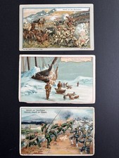 Lot of 3 Antique German Liebig Trade Cards Russo-Japanese War Scoresby Greenland picture