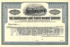 Chateaugay and Lake Placid Railway Co. - Unissued Railroad Stock Certificate - R picture