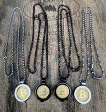 🔥 Casascius Authentic Custom Pendant Necklace 2013 .5 Bit Coin Brass-BTCC Titan picture
