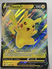 Pokemon TCG SWSH198 Jumbo Pikachu V  Black Star Promo  Oversize Card picture