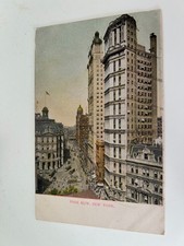 Park Row Street Scene Buildings New York City New York Postcard picture