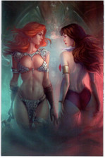 Vampirella vs Red Sonja #1 - Cocoaspen & Sonia Matas - Virgin Variant Exclusive picture