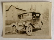 ORG  Photograph Old Car W Driver 1920-30’s ??, 3 1/2 X 2 1/2 In Black & White picture