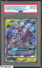 2019 Pokemon SM Black Star Promo #SM191 FA/Mewtwo & Mew GX PSA 10 GEM MINT picture
