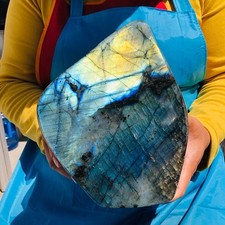 6.82LB Large Natural Gorgeous Labradorite Quartz Crystal Stone Specimen Healing picture