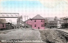 Sheffield Pennsylvania PA Train Railroad Station Depot Le House Vtg Postcard F61 picture