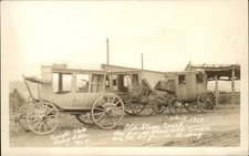 Perry OK Oklahoma Old Stage Coach c1930 Real Photo Vintage Postcard bhn picture