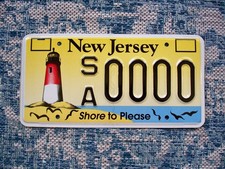 New Jersey Shore To Please Lighthouse Sample License Plate Mint Clean & Glossy picture