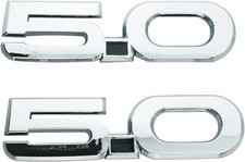 Pair Set 5.0 Emblem Door 3D Fender Side Badge Right Left Decals Stickers Replace picture