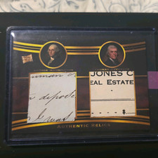 2022 Pieces Of The Past Authentic Dual Handwritten Relic George Washington picture