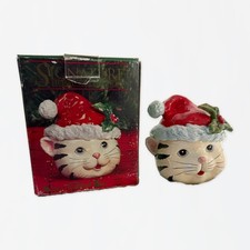 Signature Home Collection Christmas Kitty Lidded Box Santa Cat with Box picture