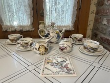 Vintage Paul Cardew Classic Madhatter's Tea Party Alice in Wonderland Tea Set picture