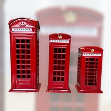 London Telephone Piggy Bank Money Box Jar Coin London Souvenirs Money Box picture