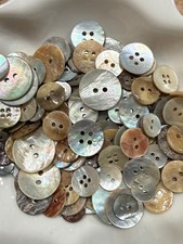 Mother of Pearl Shell Buttons: 10-20mm (150~185 Count of a Sample Bag) picture