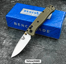 Benchmade Bugout 535 Green Aluminum Plain Edge Drop Point Manual Axis Clip picture