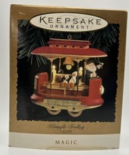 1994 Hallmark Keepsake Kringle Trolley Snow Express Gold Magic Light QLX7413 VTG picture