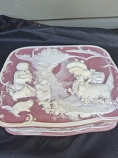 RARE Rose Quartz INCOLAY Nursery Rhyme Jewelry Box 