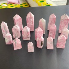 1LB Natural peruvian pink rhodonite Quartz Obelisk Point Crystal Tower Healing picture