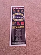 TNEWL7 ADVERT 11X4 THE ORCHESTRA: FORMER ELO MEMBERS - UK TOUR 2008 picture