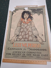 Orig Hist collectible memorabilia “Lest We Perish “ Armenia Persia Greece relief picture