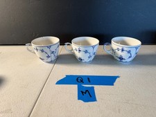 Royal Copenhagen BLUE FLUTED PLAIN Demitasse Cup SET of 3 1st Quality MINT 1/79 picture