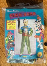 Vintage (1992) Hanna-Barbera BAMM-BAMM (30325) Rubie’s Costume Jumpsuit Mask NOS picture