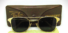 Ray-Ban USA Vintage 1940s B&L Signet 12kGF Classic Metals Sunglasses Frame &Case picture