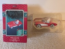 ENESCO 1956 CORVETTE ORNAMENT 40 YEAR COMMENORATIVE LIMITED ED.  NEVER DISPLAYED picture