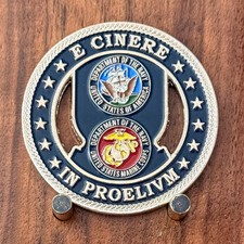 Yale NROTC Est 1926 E Cinere In Proelivm Challenge Coin  W#23 picture