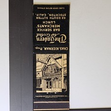 The Tavern Stockton California Vintage Bar Service Merchants Lunch Matchbook picture