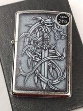 Zippo 48365 Medieval Mythological Design on Street Chrome Lighter - AUG (H) 2022 picture