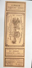 Antique 1915 PPIE Pan Pacific Expo San Francisco Day Unused Ticket w/ Both Stubs picture