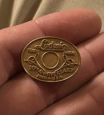 Ludwig Drums Pinback Vintage Badge Pin picture