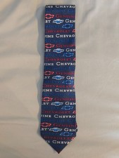 Vintage RM Style Genuine Chevrolet 100% Silk Neck Tie picture