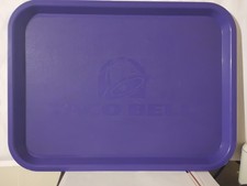 Authentic Vintage Taco Bell Purple Plastic Restaurant Tray Fast food Advertising picture