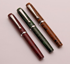 Mohi Stallion Handmade Ebonite Pocket Size Eyedropper Fountain Pen Chrome Trims picture