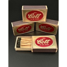 Vintage NOS Cott Soda Advertising Matchbox Lot ~4 Full Unused Boxes $25 picture