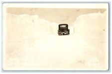 1936 Snow Winter Storm Car Rt 219 Orville Jones Ebensburg PA RPPC Photo Postcard picture
