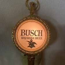 Vintage Busch Bavarian Beer Lighted Wall Sconce Sign picture