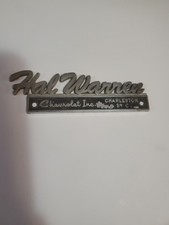 Vintage HAL WARREN CHEVROLET CHARLESTON SC Metal Car Dealership Emblem picture