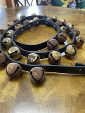 Vintage 30 Sleigh Bells 72” Harness. Horse Tack. Rustic picture