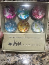 Metropolitan Museum of Art Vera Neumann 6 Dome Magnets Set NEW NIB picture