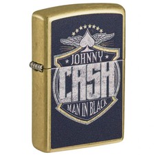 Zippo Johnny Cash Man in Black Street Brass Color Image 47200 picture