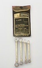 Vintage Craftsman 4379 4-Pc Midget Box End Wrench Set SAE USA w/Pouch picture