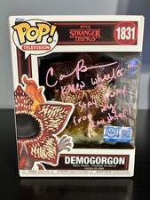 Cara Buono/Randy Havens Signed Demogorgon Funko W Quote/Character Names OPIX COA picture