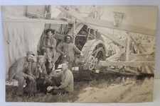 RPPC Wasco Oregon Area Horse Team Harvesting Crew Resting Posing Early 1900